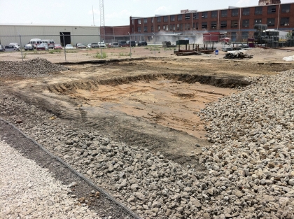 Placement of Recycled Concrete