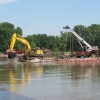 Concrete Pier Removal from River
