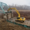 Steel Shearing at Bridge Demolition